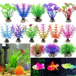 1pc Artificial Grass Aquarium Decoration Water Ornament Plastic Plant Fish Tank Aquarium Decoration Accessories Multi Colors