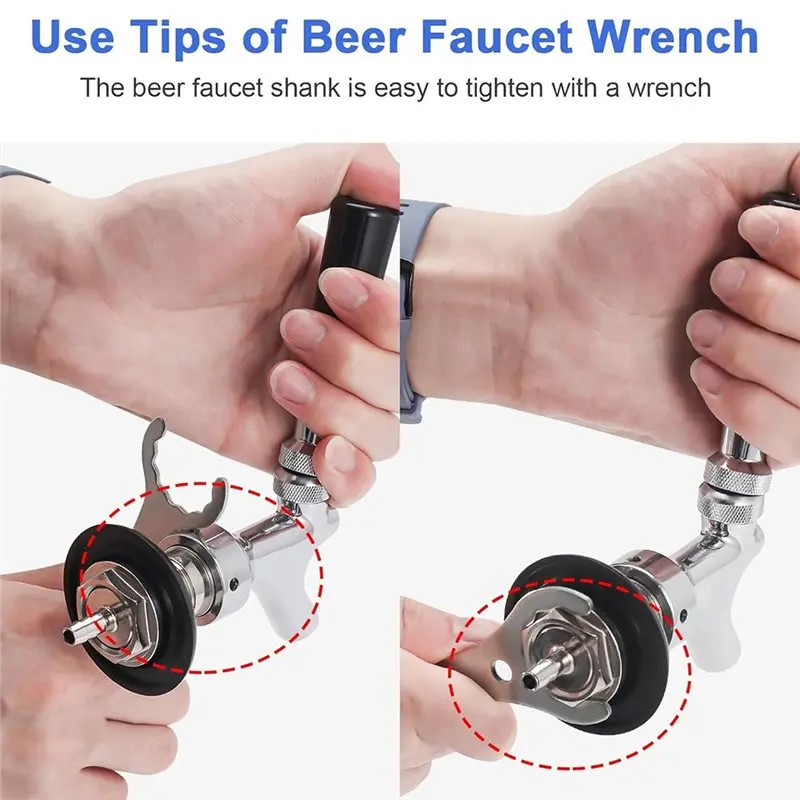ประแจก๊อกเบียร์ B-Est 2 ชิ้น สำหรับก๊อกเบียร์สด, ประแจก๊อกเบียร์แบบถัง, ประแจก๊อกเบียร์, เครื่องมือก๊อกเบียร์