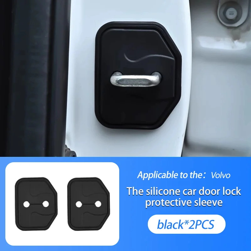 Car Door Lock Cover Protective Buckle Cover Sticker For Volvo EX30 EX90 XC100 C40 R Design Accessories