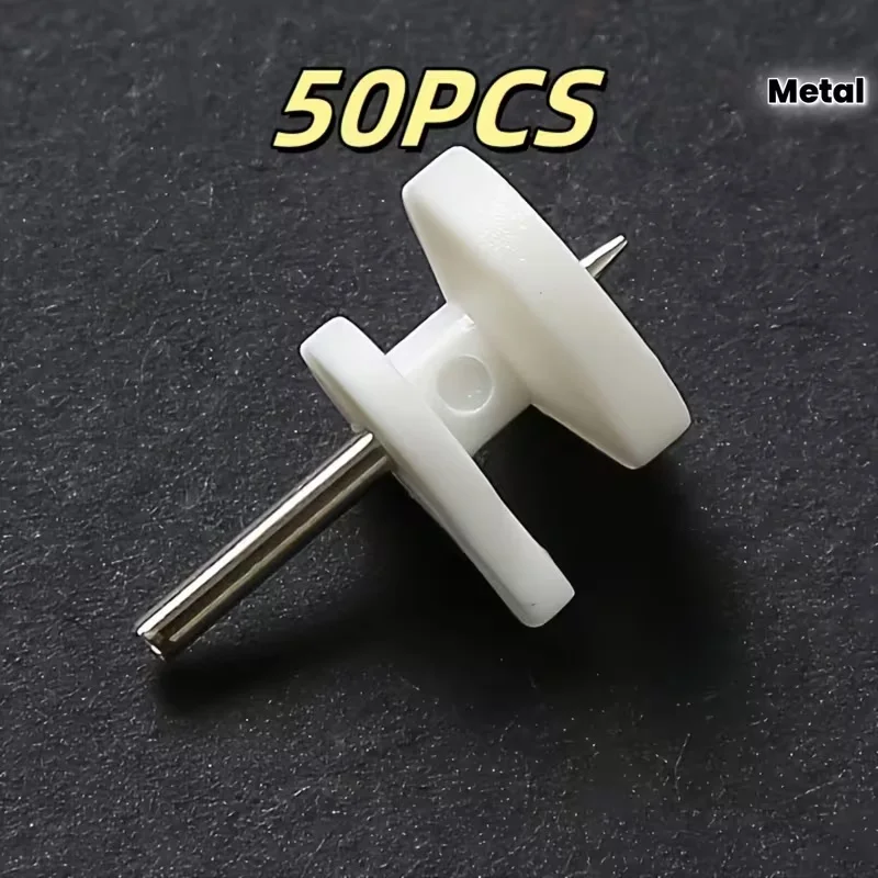 50 Mini Invisible Wall Nails, Smooth Shank Metal and Plastic Frame Hooks Suitable for Photos and Decorations Finishing Nail Smal