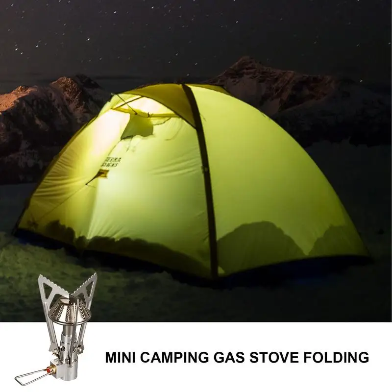 Windproof Foldable Stove Burner Ultralight Camping Stove Windproof Portable Stove For Hiking Cooking BBQ