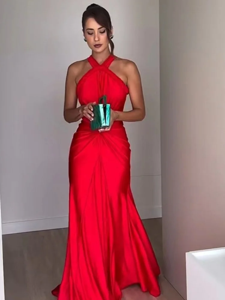 New Women Luxury Sexy Cut Out Satin Purple Red Cut Out Maxi Long Dresses Elegant Evening Party Club Dress vestidos largos