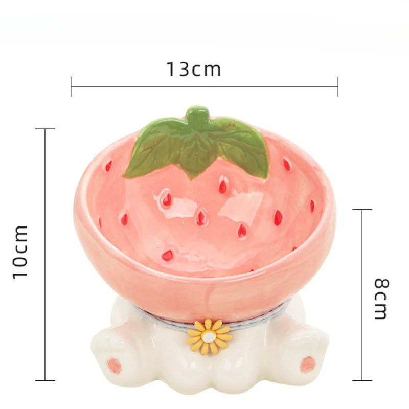 Cute Fruit Cat Bowl Ceramic Bowl Pet Supplies Cats Dogs Feeders Non-slip