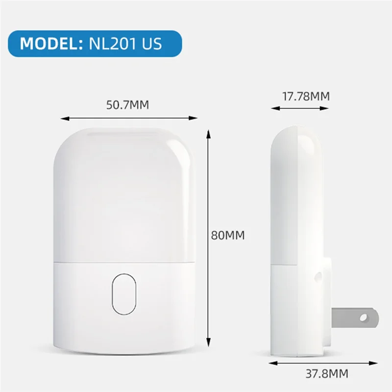 A84X-Plug-In Model Sensor Light Multi-Functional Practical Dimmable Intelligent Light Sensing Night Light