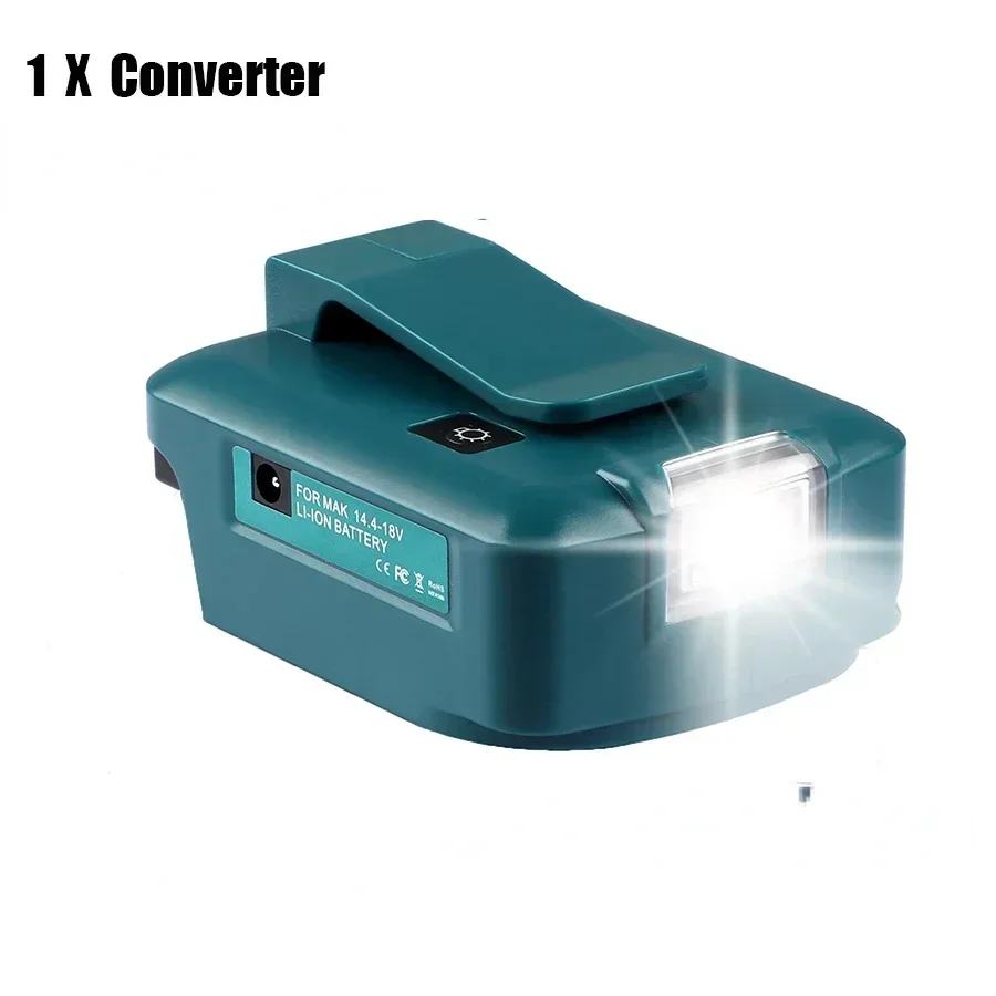 USB Converter Charger For Makita ADP05 14.4V/18V Lion Battery Dual with LED Spotlight Outdoor Flashlight for Makita Batteries