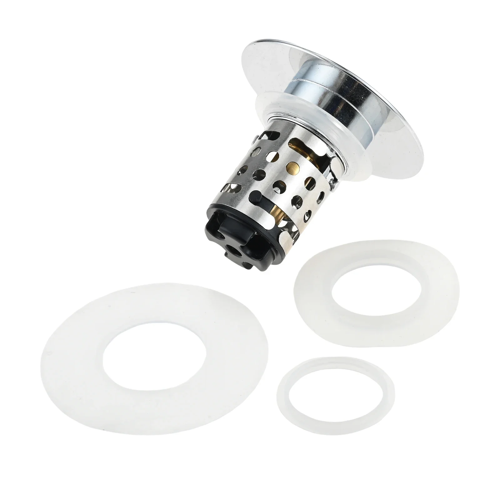 1Pc 3 in 1 Bathroom Sink Plug Fit For Sink Holes With inner 28-38mm Diameters Sink Drain Strainer Pop Up Drain Filter