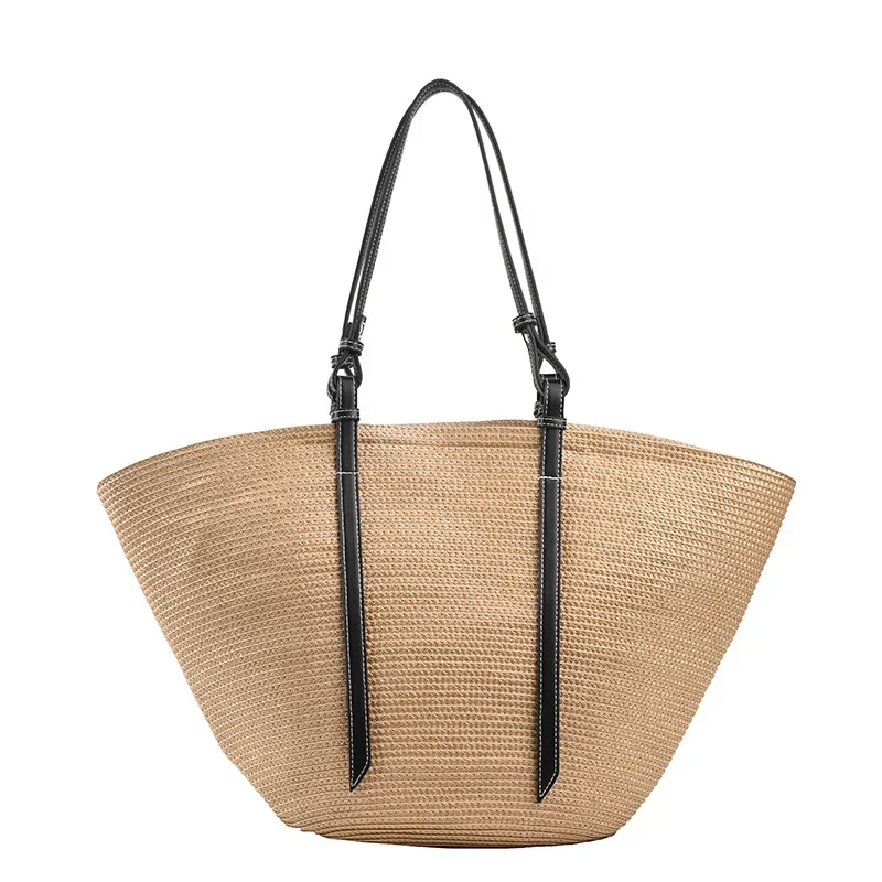 Luxury Designer Women\'s Handmade Straw Bag Large Capacity Bohemian Travel Tote Summer Beach Seaside Holiday Bag Female 2023