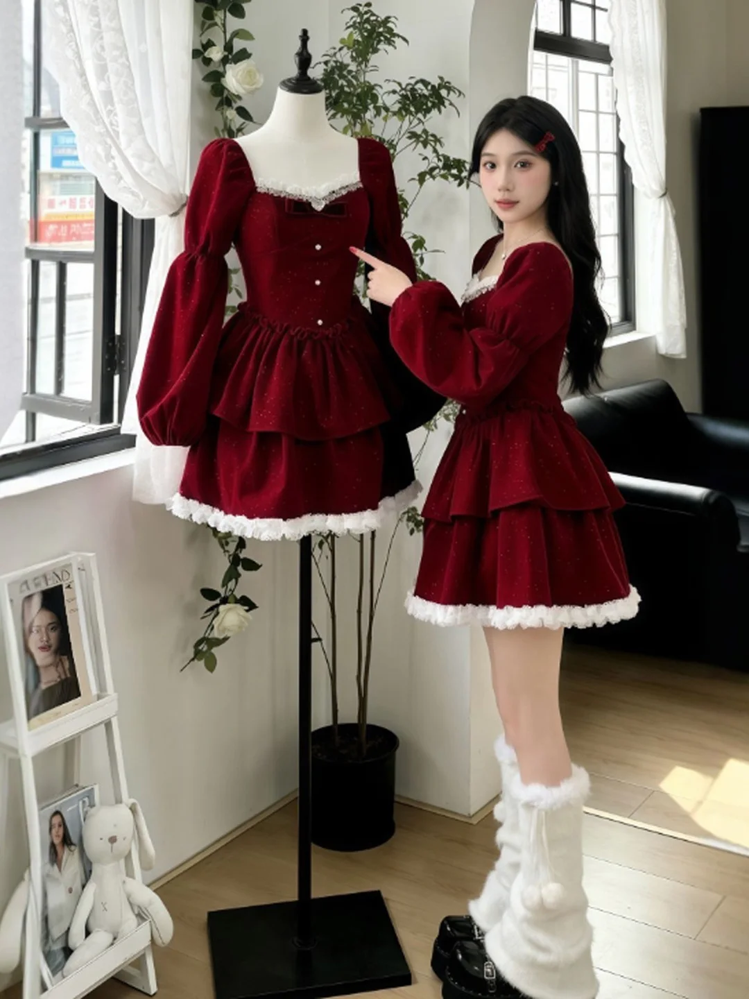 

Весенняя новинка: Нежная, очень милая пышная юбка с завышенной талией, красная, из хлопка, с кружевом, повседневная, деловая.