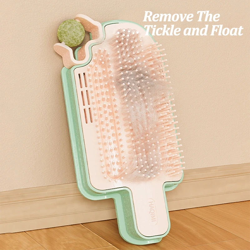 Pet Cat Hair Removal Comb with Catnip Balls & Spring Toys Cat Self Cleaning Scratcher Combs Kitten Pet Massager   Rubbing Brush view 5
