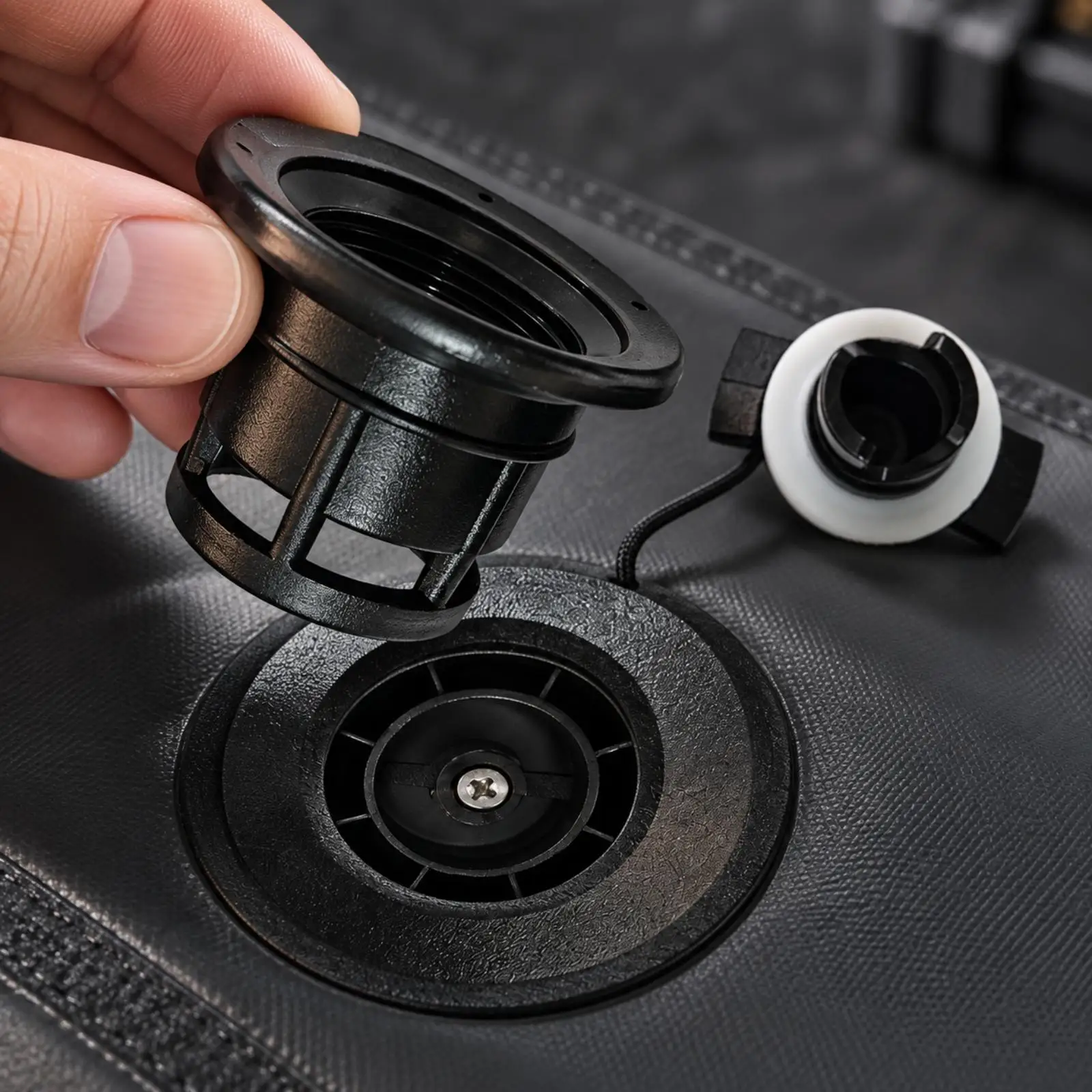 Inflatable Boat Accessories Tent Air Valve Replacement Plastic Port with Quick Inflate Deflate Rotating Thread for Camping