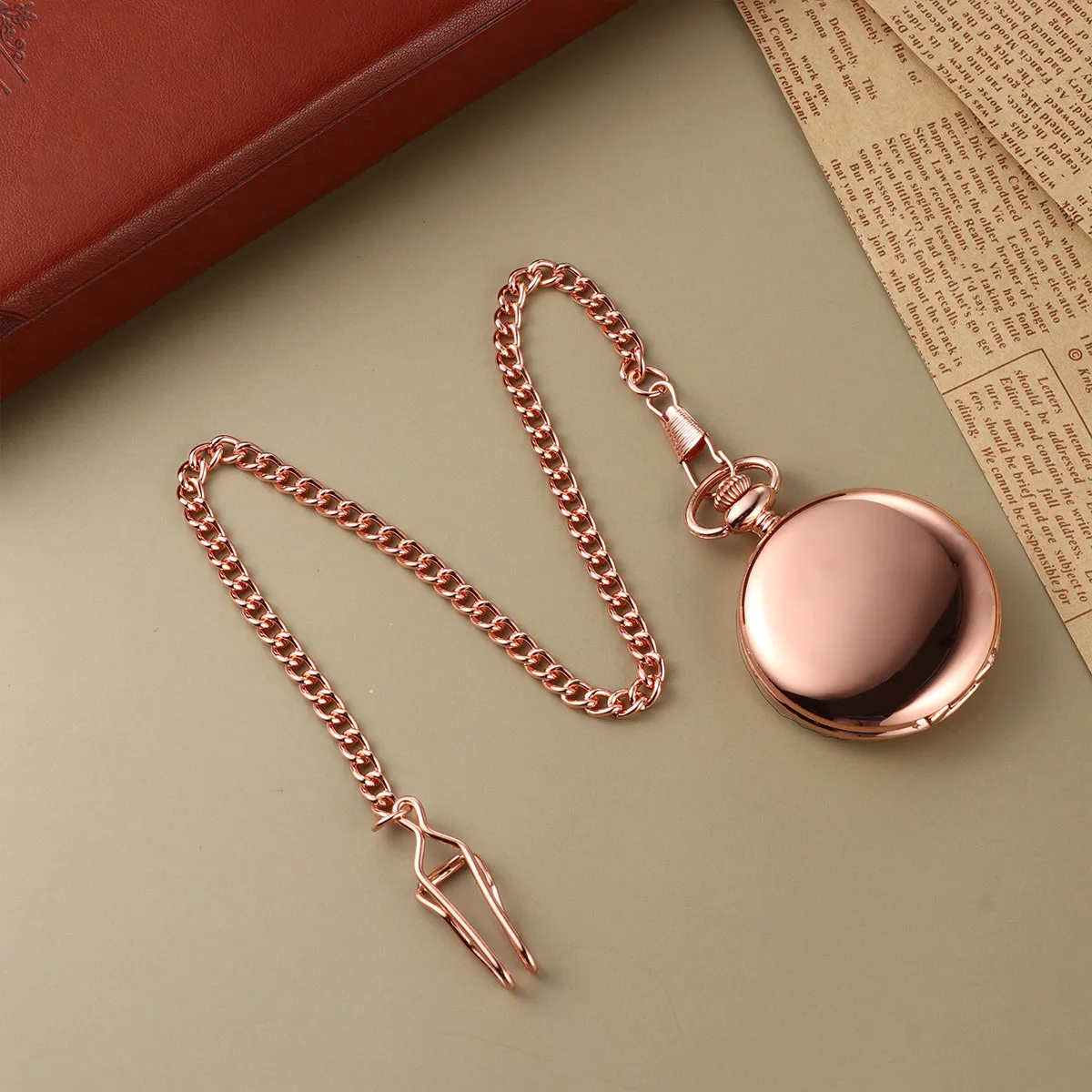 

1 шт. кварцевые карманные часы из сплава розового золота, стильные декоративные часы для мужчин и женщин, подарок