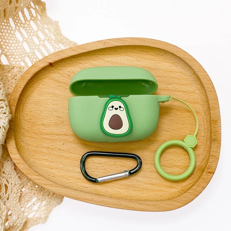 Cartoon Silicone Protective Non-slip Cover For Huawei Honor Earbuds X3i X3 Lite Wireless Bluetooth Earphones Case With Buckle