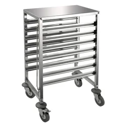 7 Layers for 1/1 GN Pan Stainless Steel Trolley Service Cart Hotel Restaurant Use