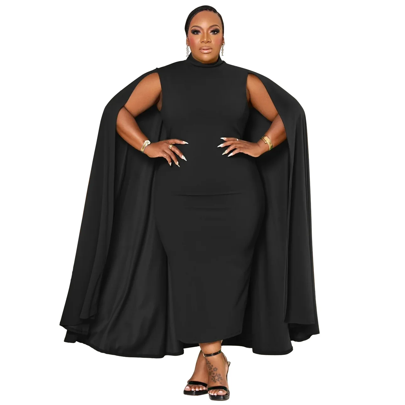 Plus Size Elegante Effen Vrouwen Jurk Lente Lange Mantel Mouwen Bodycon Party Jurken Oversized Afrikaanse Stijl Kantoor Dame Vestidos