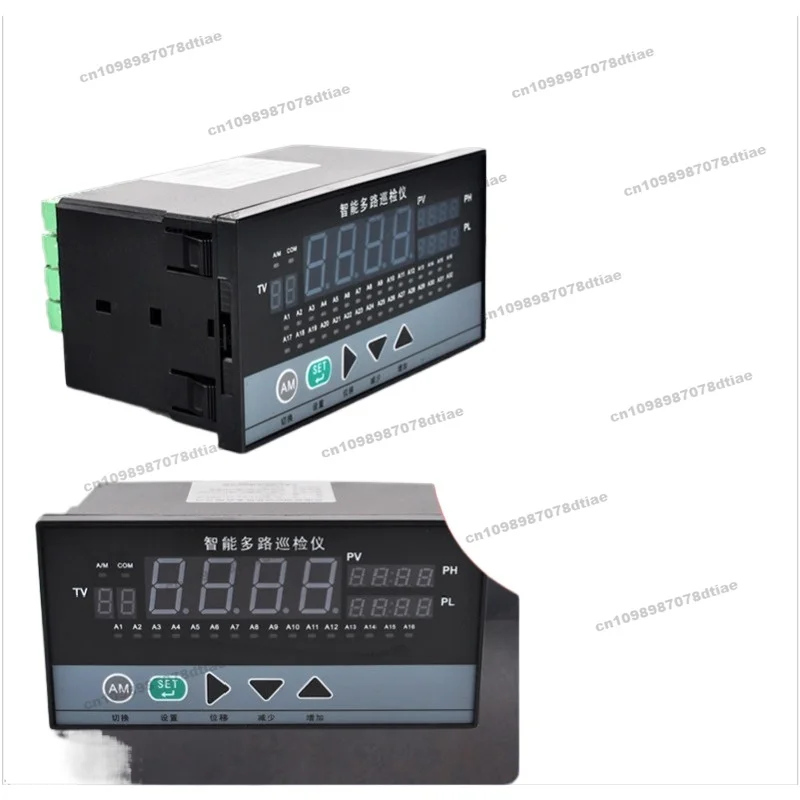 Intelligent Multi-channel Temperature Inspection Instrument PT100K Indexing 8/12/16/24/32-channel Inspection, Display Alarm 485