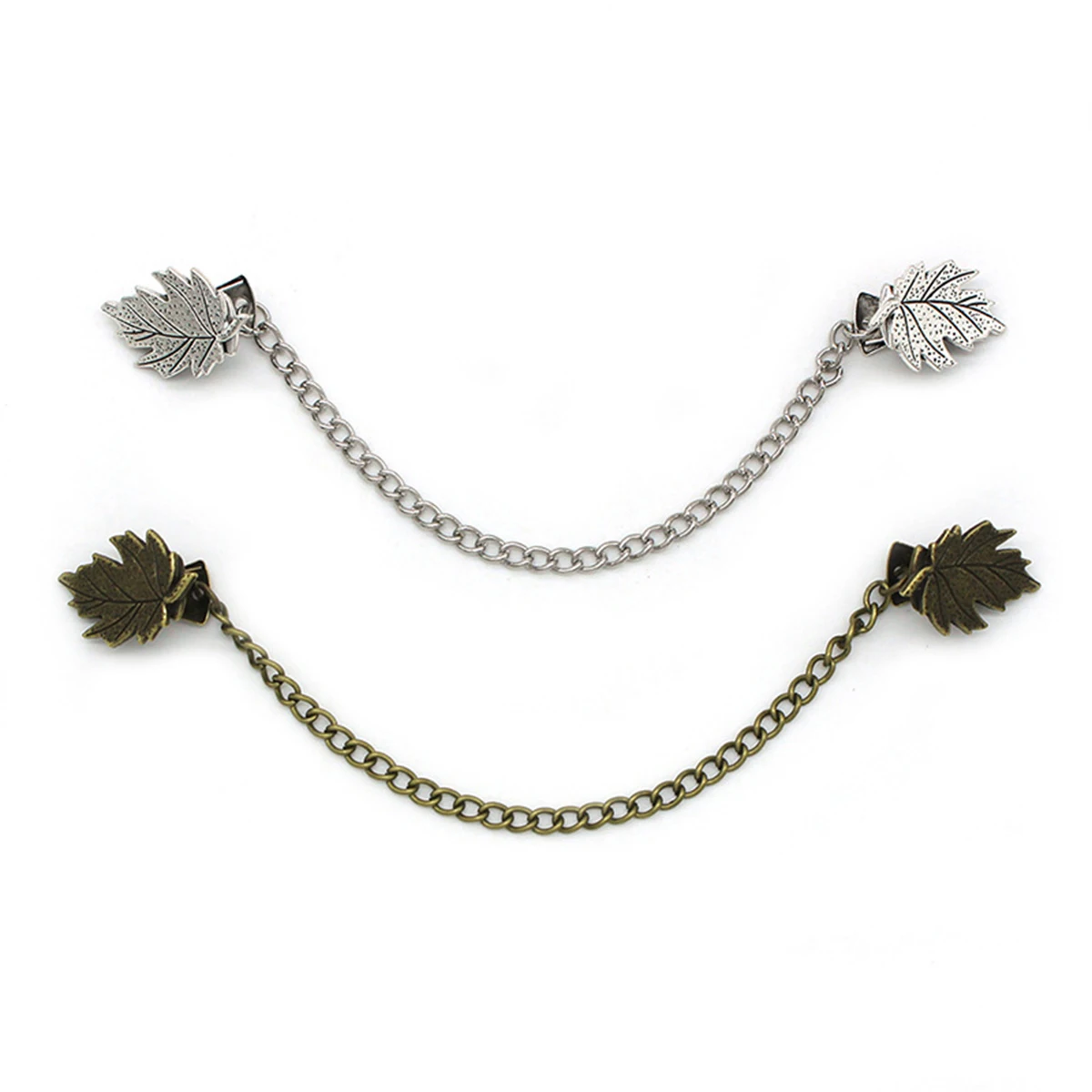 1 قطعة مقاطع سترة خمر-مشابك سترة أنيقة مضادة للتسرب ، وشاح ريترو بروش دبابيس سترة كليب مع سلاسل