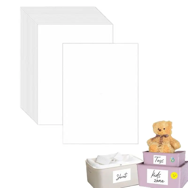 Container Labels 20Pcs Sticky Blank Labels 5.9 X 5.5 Inch Water/Oil/Tear Resistant Label For Home Organization Projects Bins