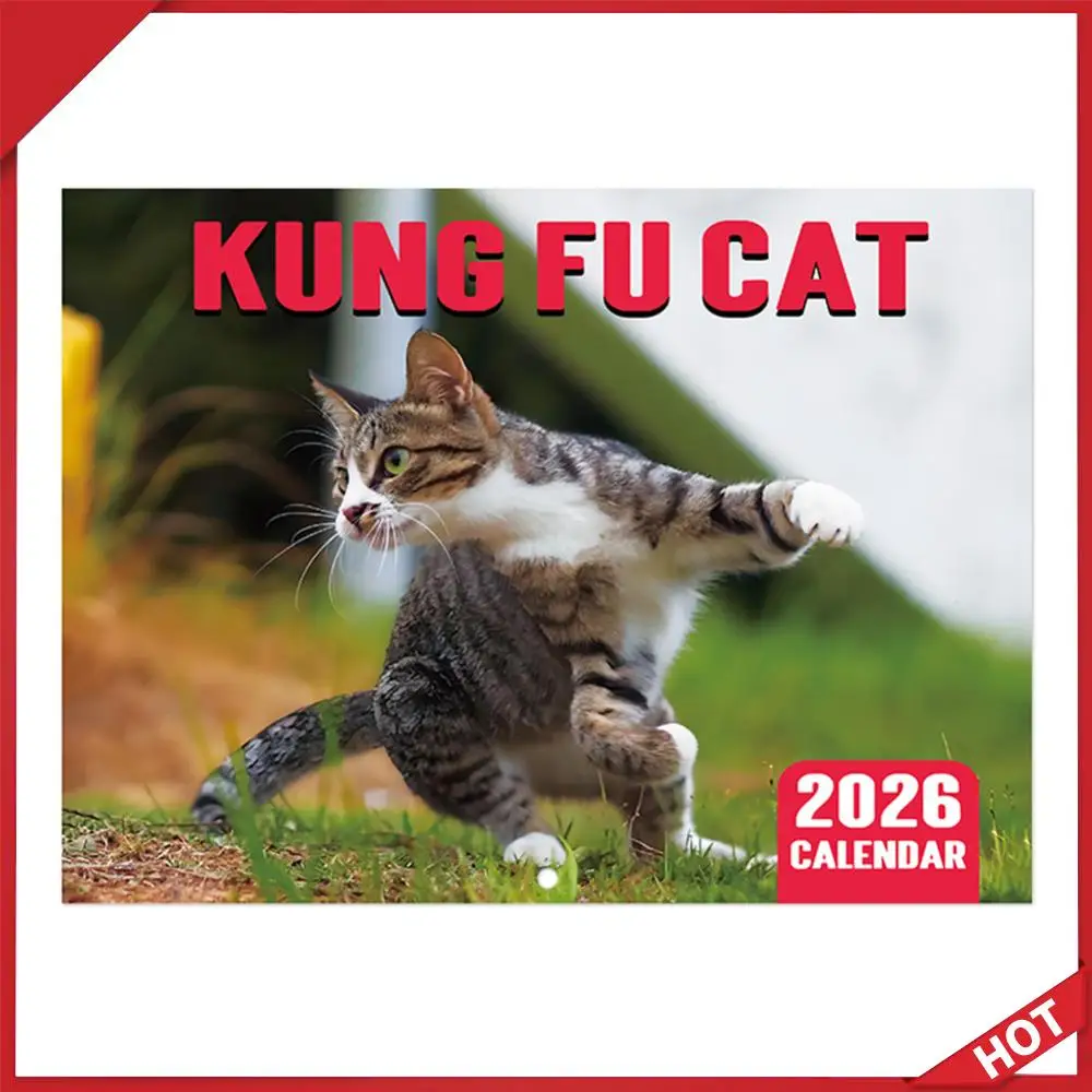 

2026 Wall Calendar 12-Month Calendar Funny Animal Calendar Hanging Calendar for Office School Home