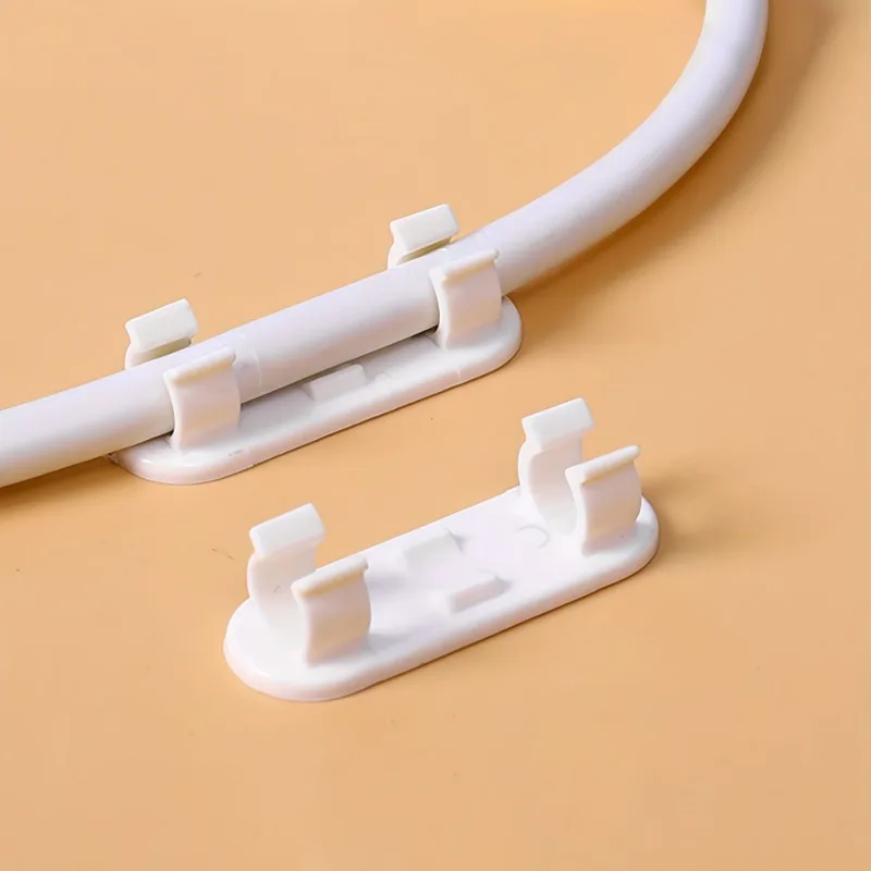 40pcs Plastic Cable Holder Clips, Self-Adhesive Wire Organizer, No-Drill Cable Management System for Home Use