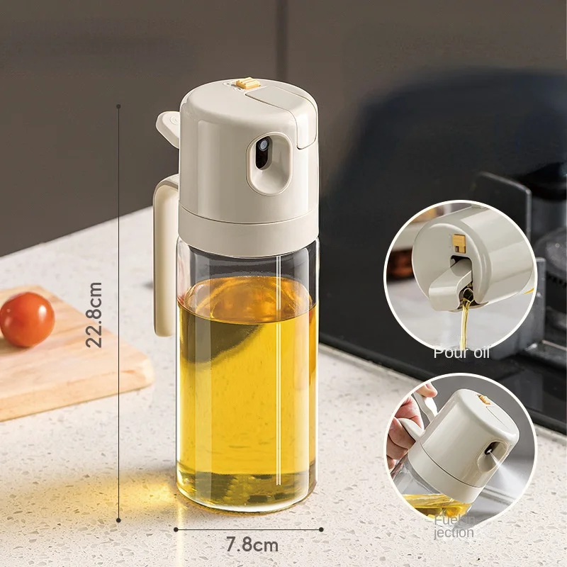 Non-Drip Olive Oil Dispenser Set with Spray Bottle - Perfect for Cooking and Grilling