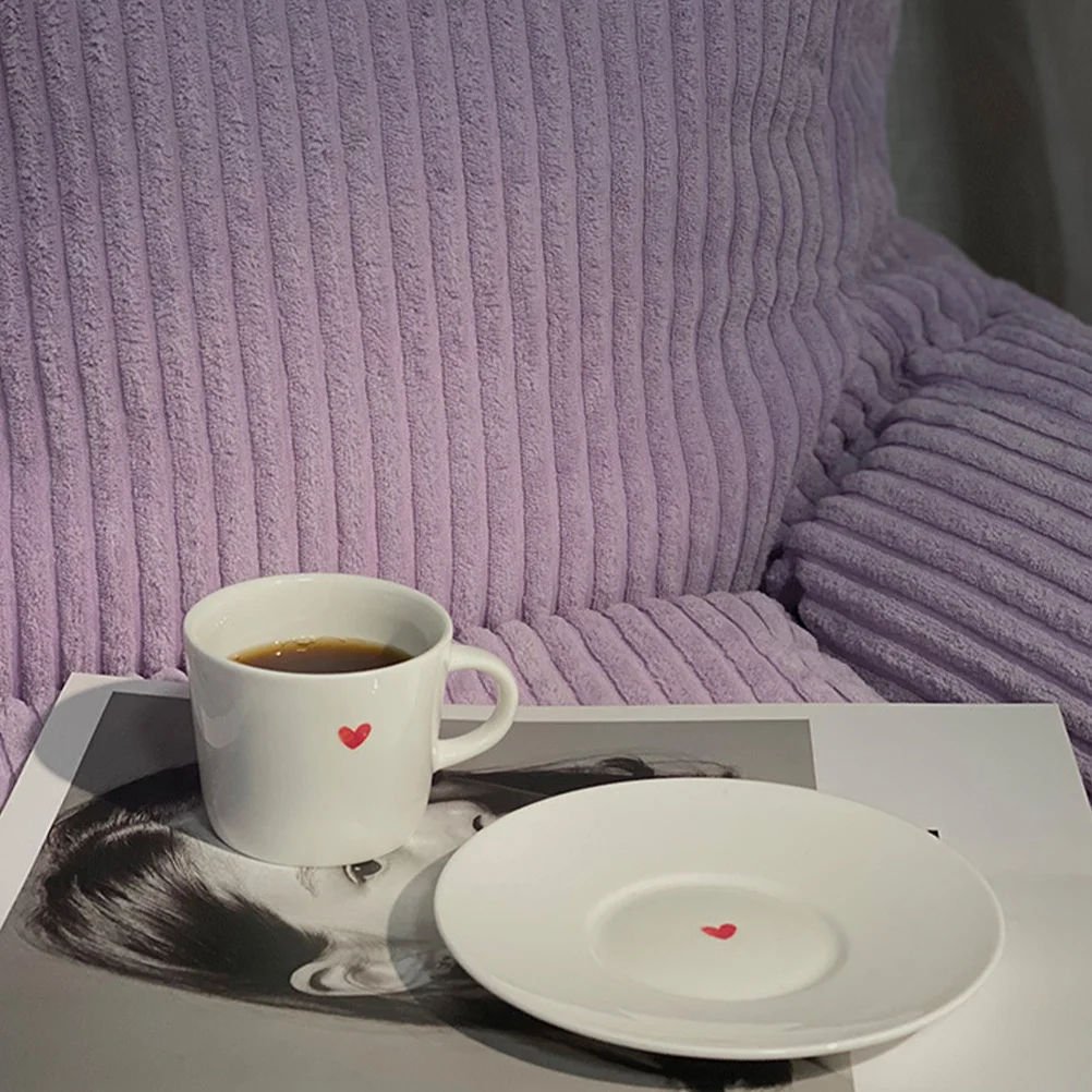 

70ml Ceramic Coffee Mug Set for Home Office Saucer Cappuccino Latte Milk Tea Cappuccino Mug Coffee Mugs Set Latte Mugs