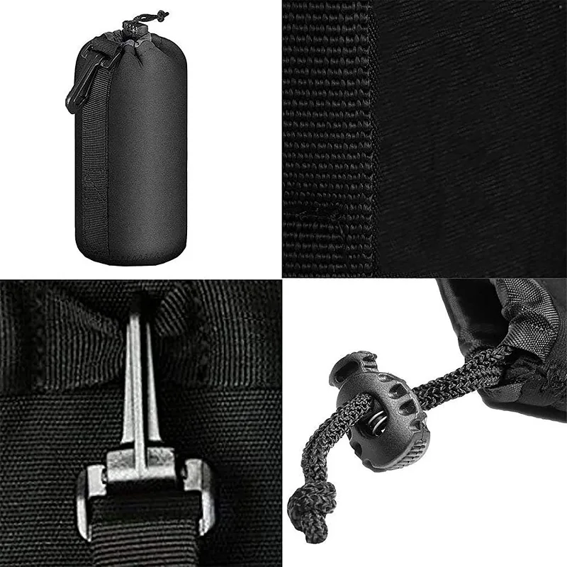 Selens Black Nylon Protective DSLR Camera Drawstring Soft Lens Pouch Bag Waterproof Portable Lens Bag Photography Accessories