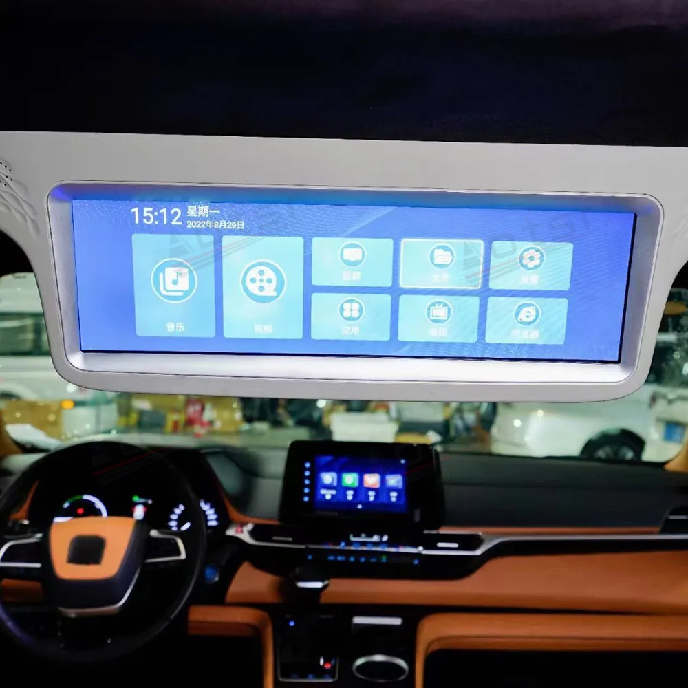 Android 10 Car Monitor 20.7 Inch LCD Screen 1920P Car Video Players Auto Ceiling TV For Toyota Sienna Roof Mount Display HDMI FM