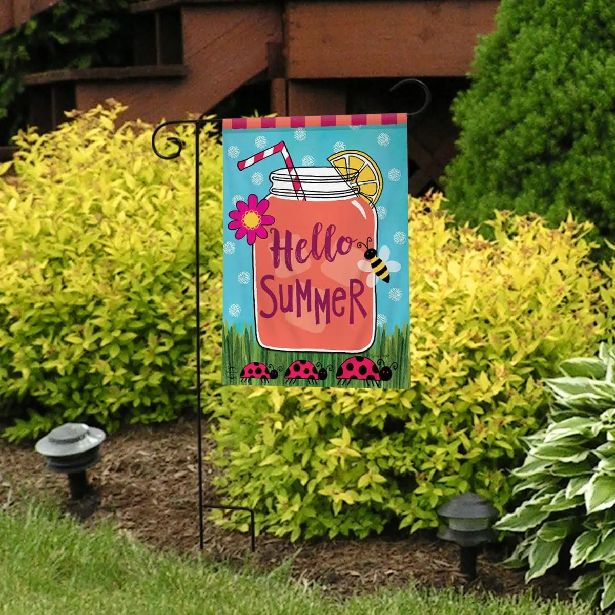 Briarwood Lane Welcome Summer Lemonade Garden Flag Mason Jar 12.5