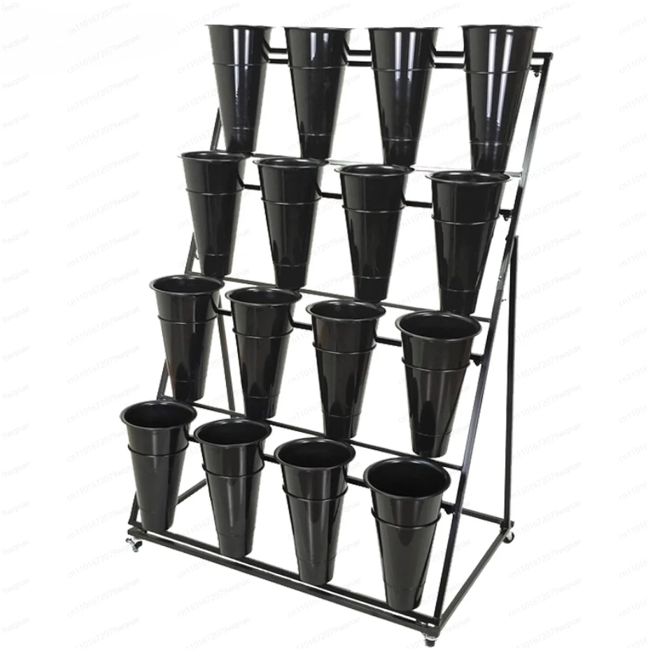 

Modern Plant Stand Flower Bucket, Three-Layer Outdoor Indoor Flower Stand