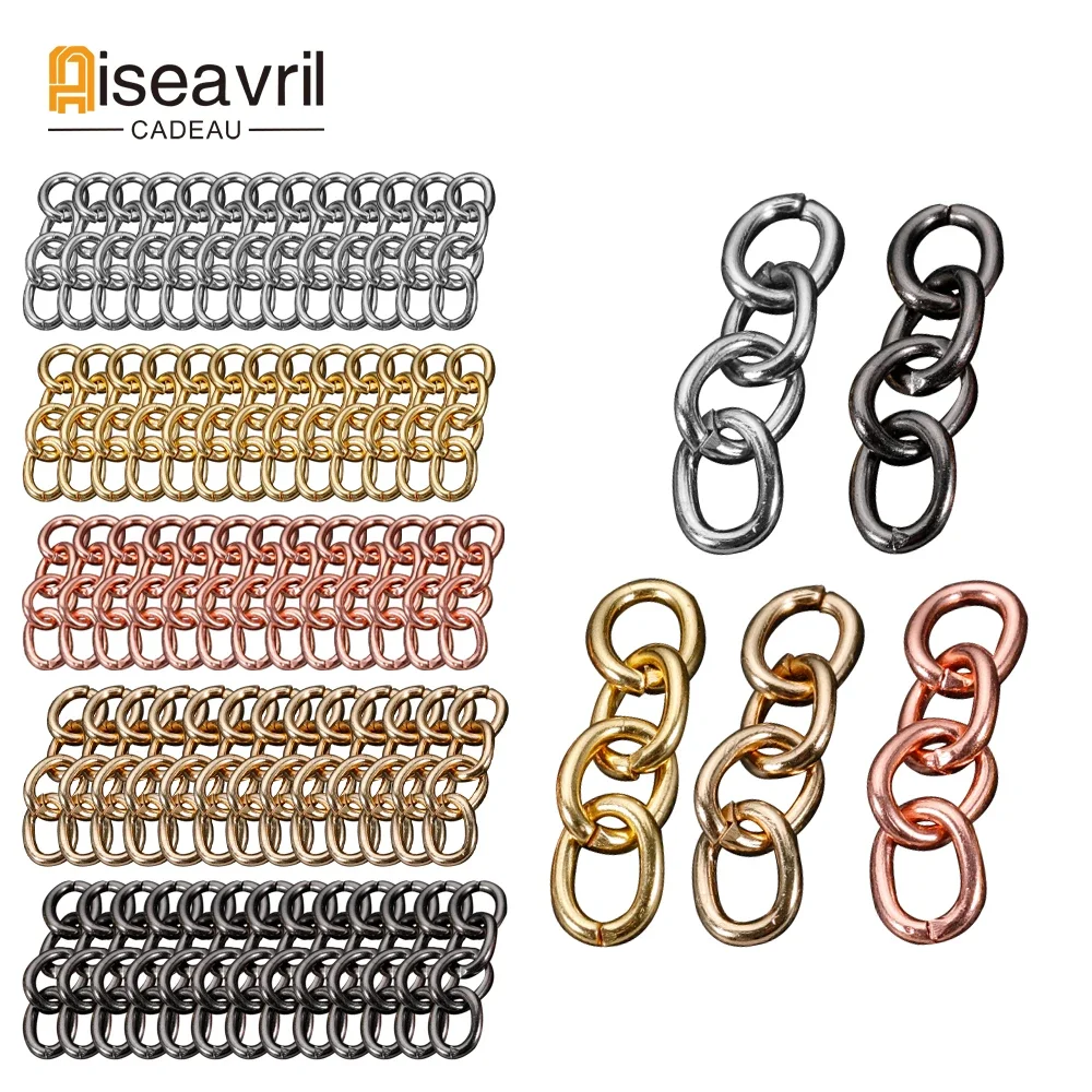 

100pcs 23mm Necklace/Bracelet Extension Chain Bulk Extended Chains Tail Extender for DIY Keychain Making Findings Dropshipping