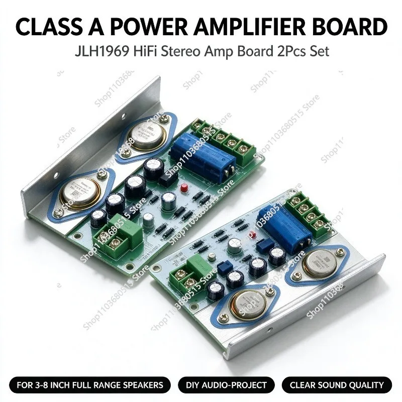 Class A Power Amplifier Board Stereo Amp PCB DIY Kit Dual Channel HiFi Full Range Speaker Low Distortion