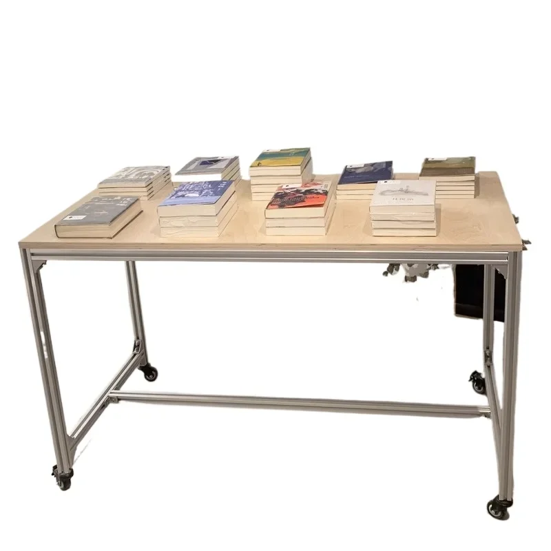 Nordic birch desk, computer desk solid wood workbench conference table, simple modern aluminum profile