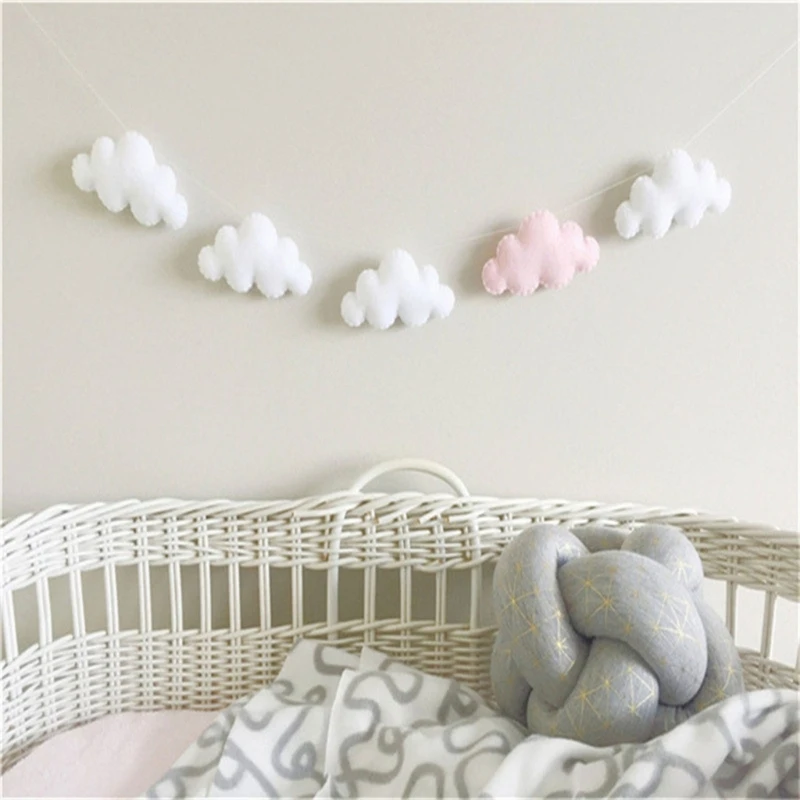 Pasgeboren foto rekwisieten vilt wolk set baby fotoshoots achtergrond kinderkamer decoratie G99C