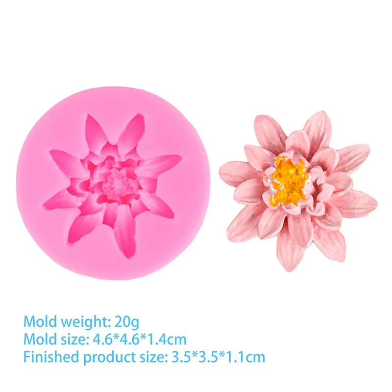 Hermoso molde de silicona en forma de flor, molde de Chocolate para Fondant, molde para postre y pasteles Diy, suministros de cocina para hornear en casa