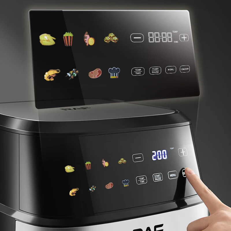 8L Large Capacity Smart Electronic Digital Deep Fryers Without Oil Multi-Function With Touchscreen Household Air Fryer