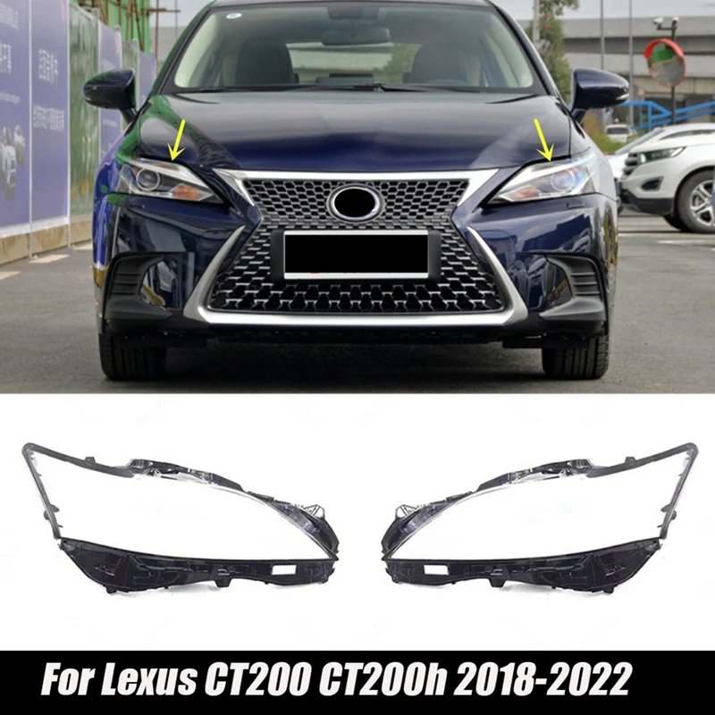 Left Car Headlight Lens Cover Head Light Lamp Shade Shell Auto Shell Cover For Lexus CT200 CT200H 2018-2022 Replacement