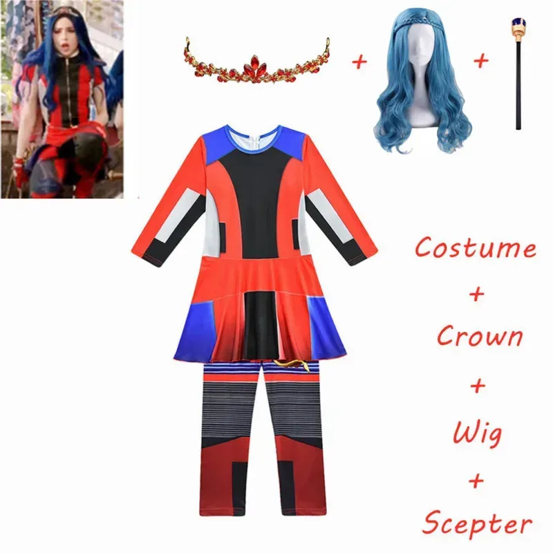 

HAni 2025 /women queen of mean descendants 3 Mal & evie Cosplay Audrey Costume Girls Halloween Party Clothing 3D Jumps ☆★ww hh:5