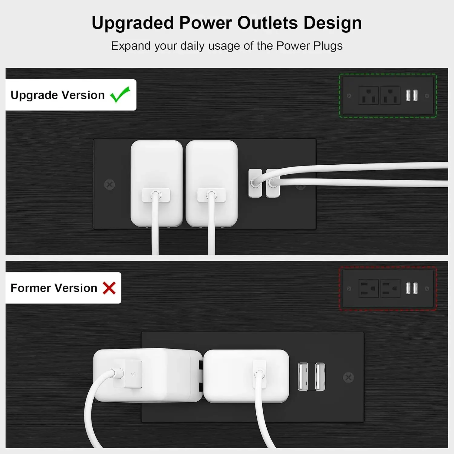 47'' Entryway Table with Outlets and USB Ports, Console Table with 3 Drawers, Sofa Table Narrow Long with Storage Shelves