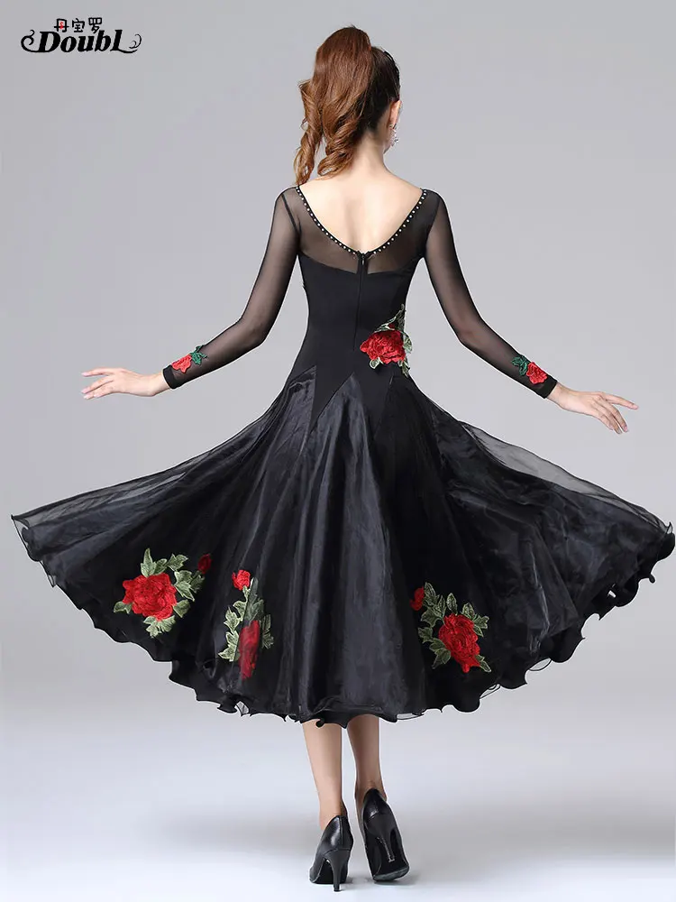 New modern dance skirt for women, waltz dance wear, high-end ballroom dance dress, performance skirt, ballroom practice