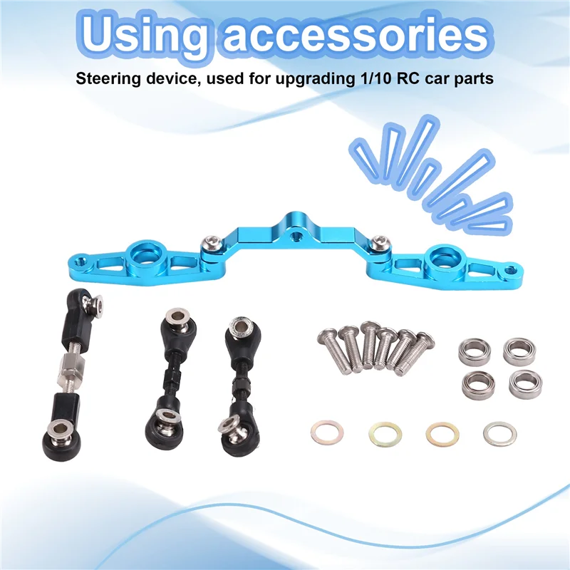 A45F-RC Автомобильный комплект рулевого управления для 1/10 Tamiya TT01 Детали для обновления радиоуправляемого автомобиля