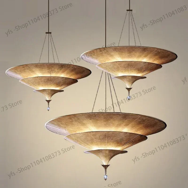 Southeast Asian chandelier, Thai style umbrella shaped lamp, quiet wind shaped lamp, new Chinese style ceiling hall, staircase,