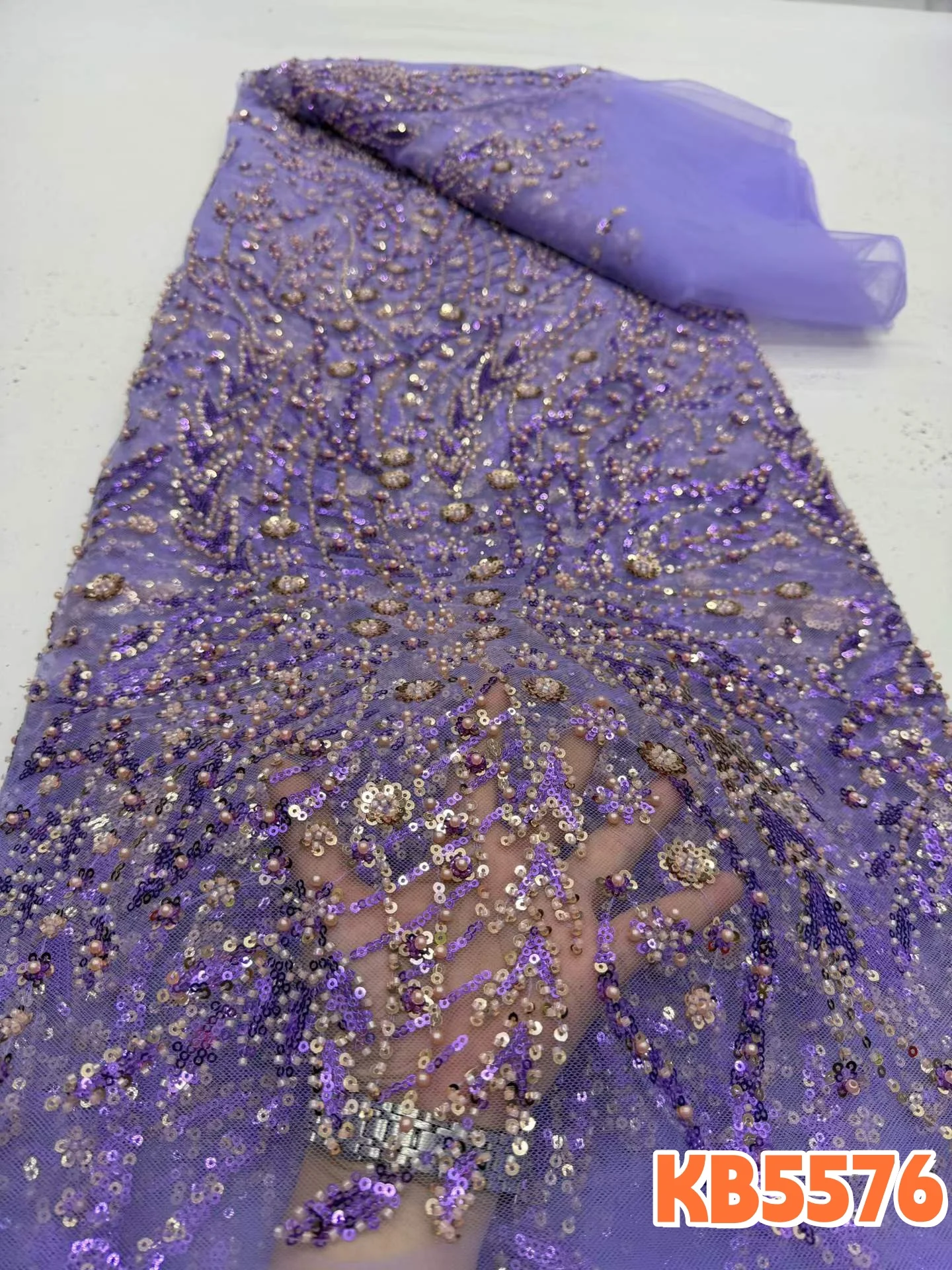 Embroidery Gold - DREAMYALISI Gold Sequence Lace Fabric Beaded