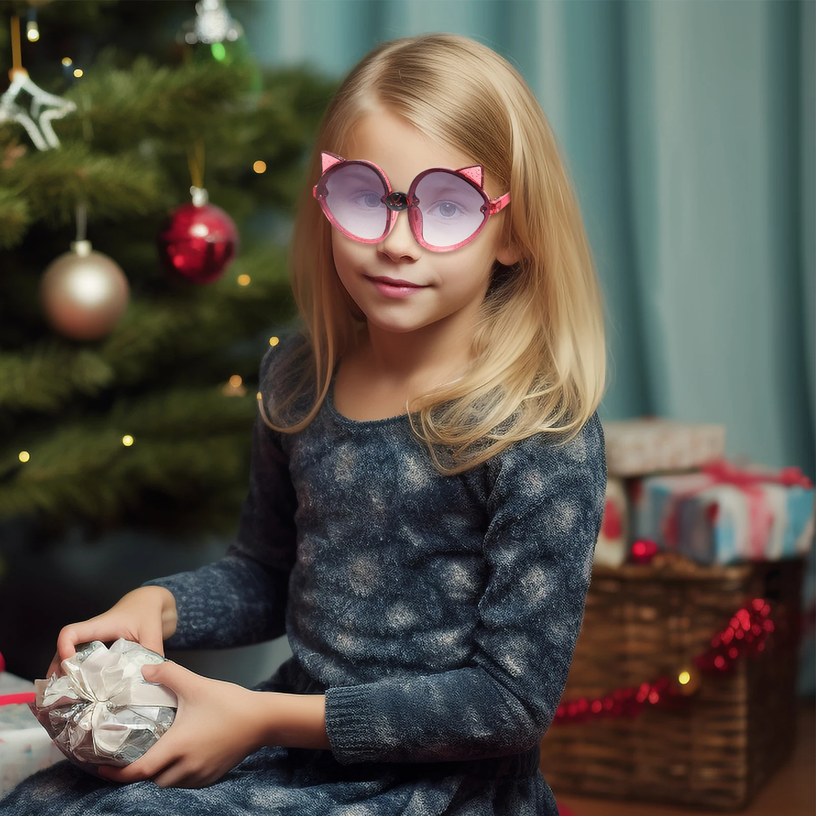 

Children Sunglasses Fox Eye Kids Girl Birthday Party Plastic Decorative Favor Baby UV Protection Outdoor Toddler