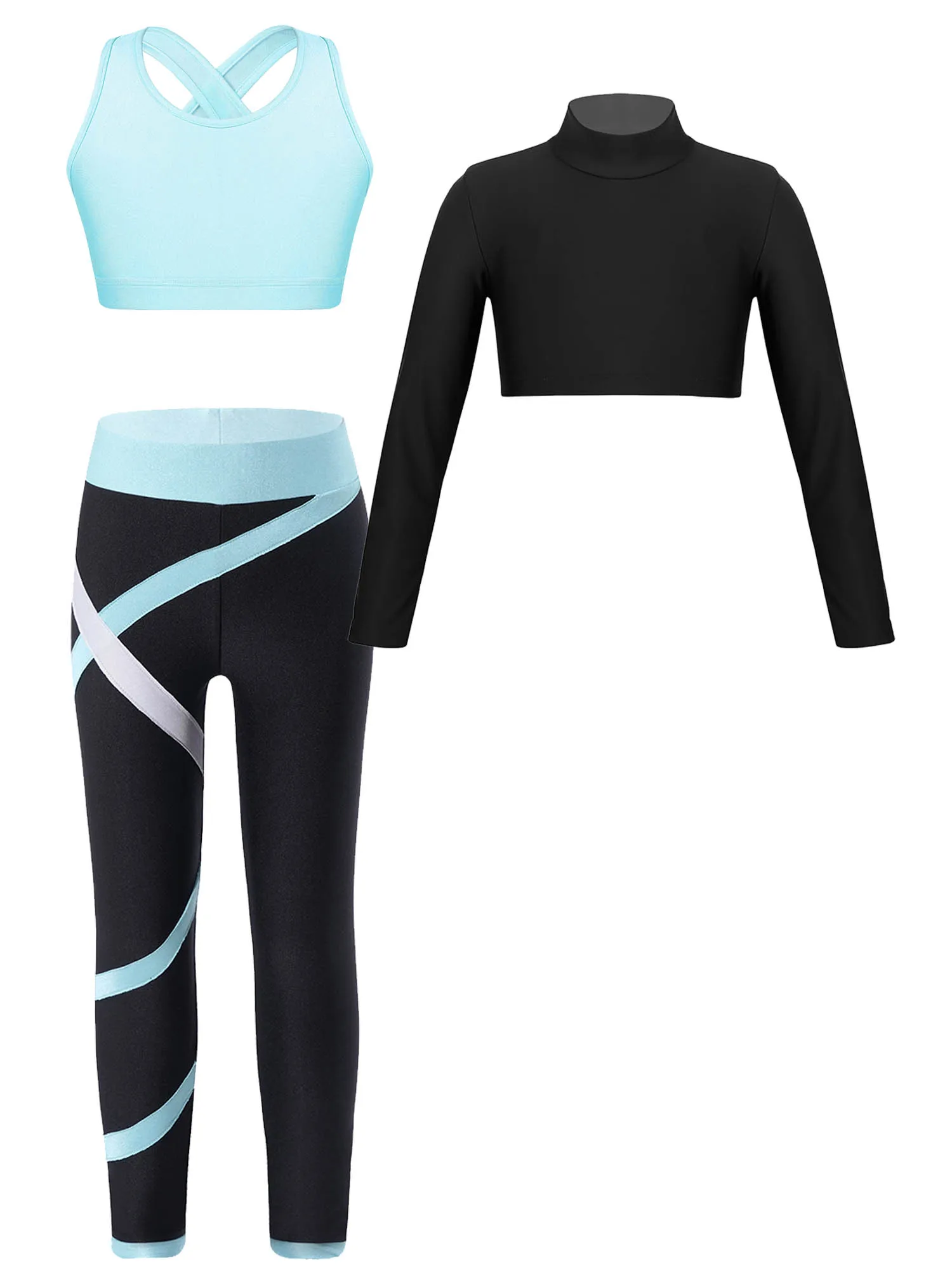 Roupa Desportiva Infantil, Corrida, Conjunto de Yoga, Ballet, Roupa de Ginástica, Performance, Fitness, Ginásio, Fatos de Treino, Crianças, Meninas,