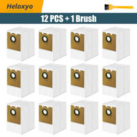 12 Pack Replacement Dust Bags Compatible with Lefant M2 Pro / M2 Plus / M2S Pro Robot Vacuum Cleaner