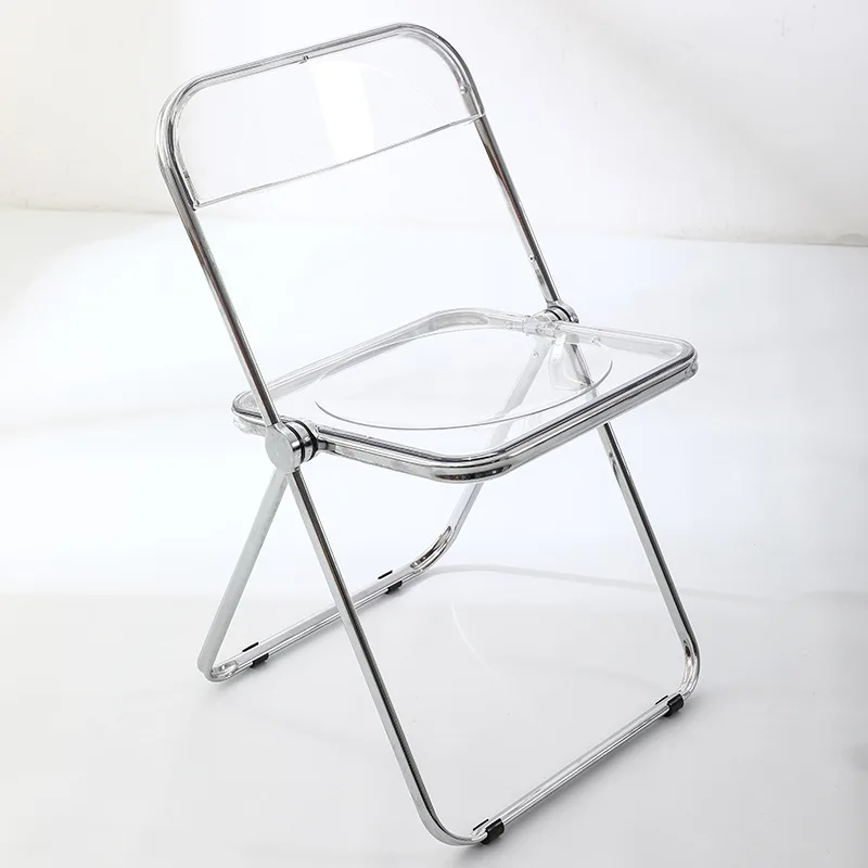 Transparent chair acrylic fashion Internet celebrity clothing store simple home ins dining chair stool folding chair