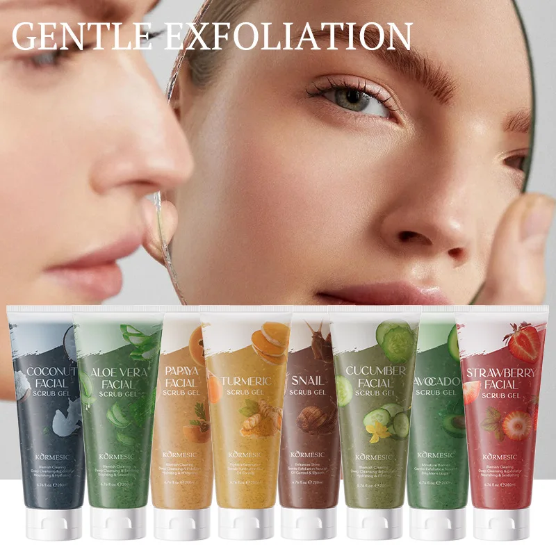Facial Scrub Gel, Gentle Exfoliation, Cleanses and Refreshes, Enhances Skin Hydration, Leaves Skin Hydrated and Not Feeling Tight after Use