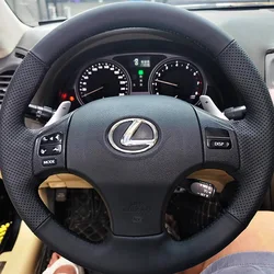 For Lexus is250 IS250C IS300 IS300C IS350 IS350C F Sport 2005-2011 Hand-Stitched Car Steering Wheel Cover Leather Car Interior
