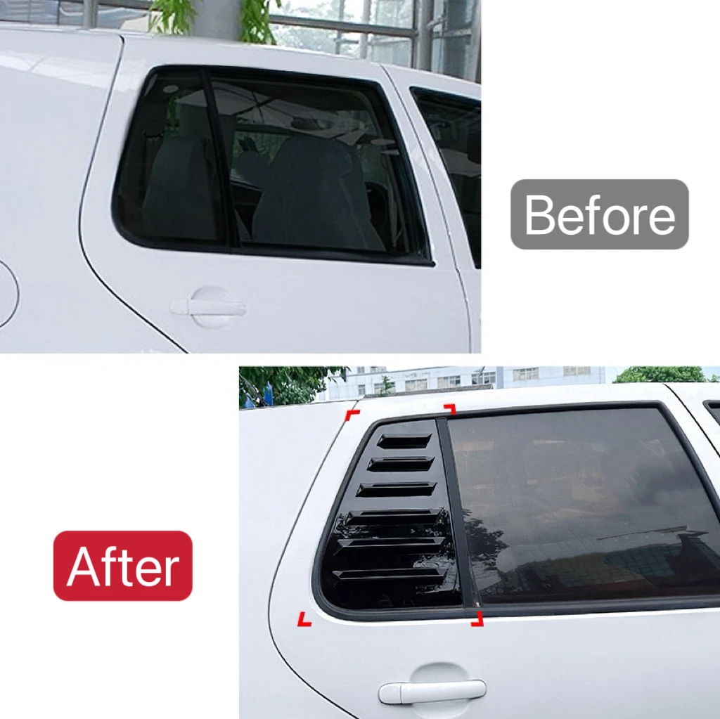 Fit For Volkswagen GOLF 4 MK4 2000-2006 1997 1998 1999Car Rear Window Louver Shutter Cover Scoop Side Vent Trim Windshield Cover
