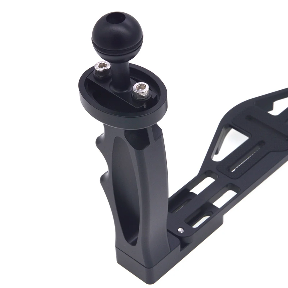 

Aluminum Alloy Dual Screw Underwater Camera Tray Sturdy Holder Diving Tray Mount for Smartphones Black Camera Holder